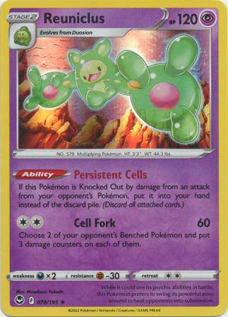 Reuniclus : SILVER TEMPEST (Holo) - 078/195 - Lockett Labs UK
