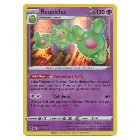 Reuniclus : SILVER TEMPEST (Holo) - 078/195