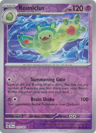 Reuniclus : TEMPORAL FORCES (Reverse holo) - 072/162