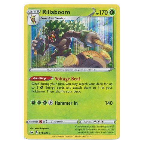 Rillaboom : SWORD & SHIELD BASE (Holo) - 014/202