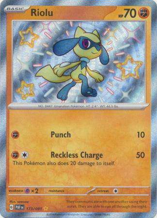 Riolu : PALDEAN FATES - 173/091 - Lockett Labs UK