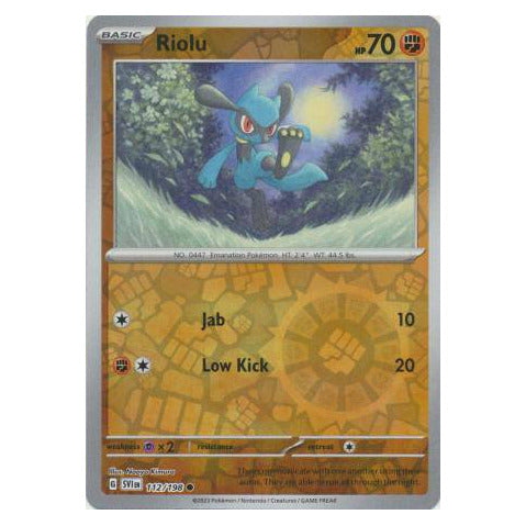 Riolu : SCARLET & VIOLET BASE (Reverse holo) - 112/198