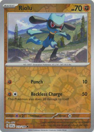 Riolu : SCARLET & VIOLET BASE (Reverse holo) - 113/198