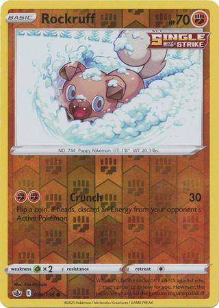 Rockruff : CHILLING REIGN (Reverse holo) - 086/198 - Lockett Labs UK