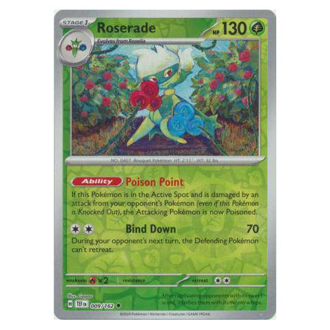 Roserade : TEMPORAL FORCES (Reverse holo) - 009/162