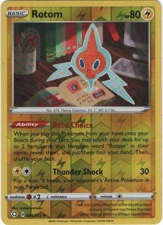 Rotom : SHINING FATES (Reverse holo) - 034/072 - Lockett Labs UK