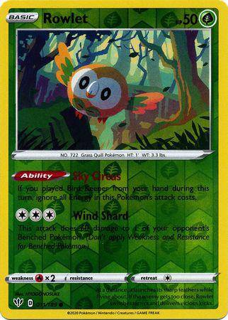 Rowlet : DARKNESS ABLAZE (Reverse holo) - 011/189 - Lockett Labs UK
