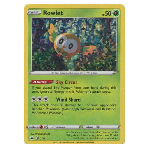 Rowlet : MCDONALDS 2022 (Holo) - 2/15