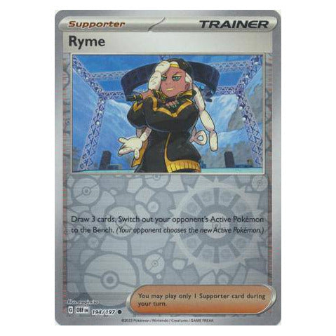 Ryme : OBSIDIAN FLAMES (Reverse holo) - 194/197
