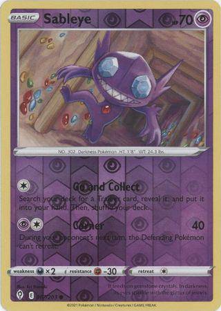 Sableye : EVOLVING SKIES (Reverse holo) - 067/203 - Lockett Labs UK