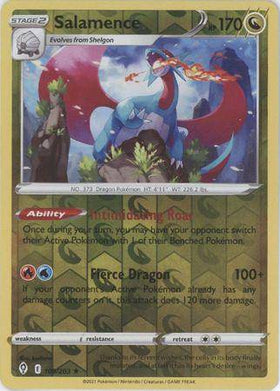 Salamence : EVOLVING SKIES (Reverse holo) - 109/203 - Lockett Labs UK