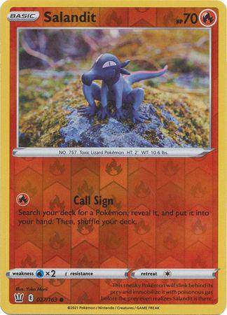 Salandit : BATTLE STYLES (Reverse holo) - 027/163 - Lockett Labs UK