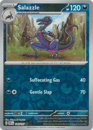 Salazzle : OBSIDIAN FLAMES (Reverse holo) - 140/197 - Lockett Labs UK