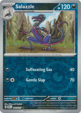 Salazzle : OBSIDIAN FLAMES (Reverse holo) - 140/197 - Lockett Labs UK