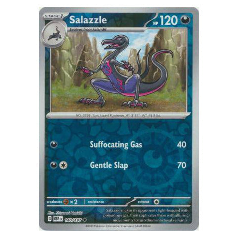 Salazzle : OBSIDIAN FLAMES (Reverse holo) - 140/197