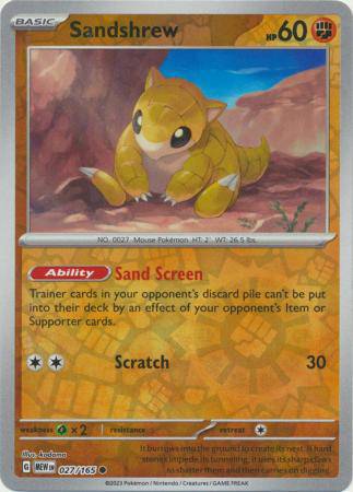 Sandshrew : 151 (Reverse holo) - 027/165