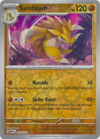 Sandslash : 151 (Reverse holo) - 028/165