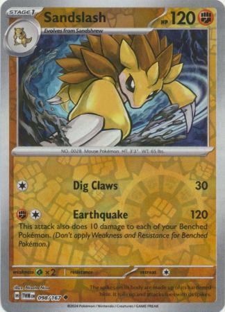 Sandslash : TWILIGHT MASQUERADE (Reverse holo) - 098/167 - Lockett Labs UK