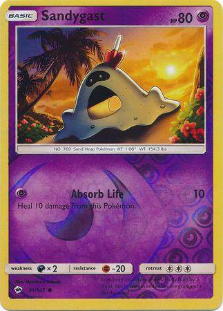 Sandygast : BURNING SHADOWS (Reverse holo) - 61/147 - Lockett Labs UK