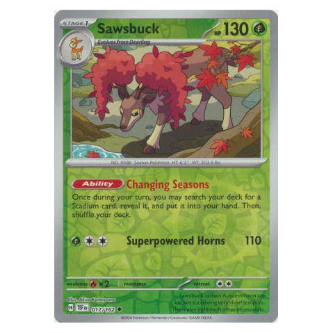 Sawsbuck : TEMPORAL FORCES (Reverse holo) - 017/162