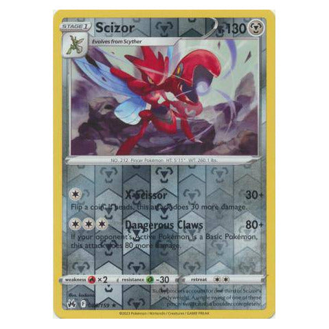 Scizor : CROWN ZENITH (Reverse holo) - 086/159