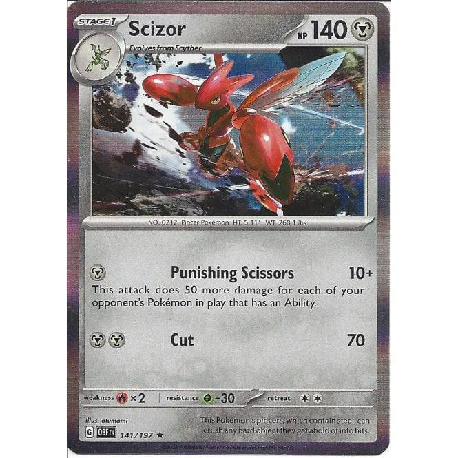 Scizor : OBSIDIAN FLAMES (Holo) - 141/197 - Lockett Labs UK