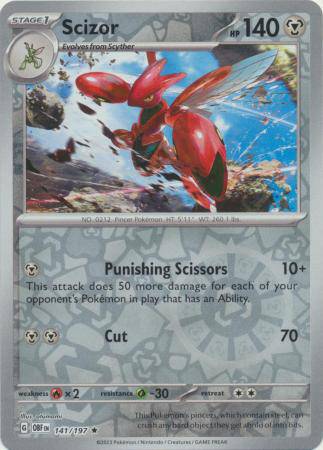 Scizor : OBSIDIAN FLAMES (Reverse holo) - 141/197