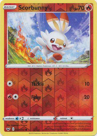 Scorbunny : SWORD & SHIELD BASE (Reverse holo) - 031/202 - Lockett Labs UK