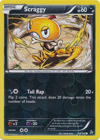 Scraggy : FLASHFIRE (Reverse holo) - 58/106