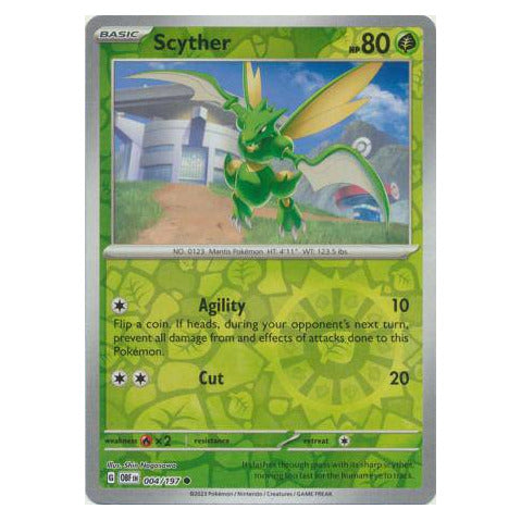 Scyther : OBSIDIAN FLAMES (Reverse holo) - 004/197