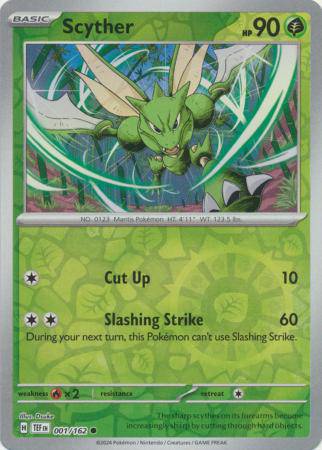 Scyther : TEMPORAL FORCES (Reverse holo) - 001/162