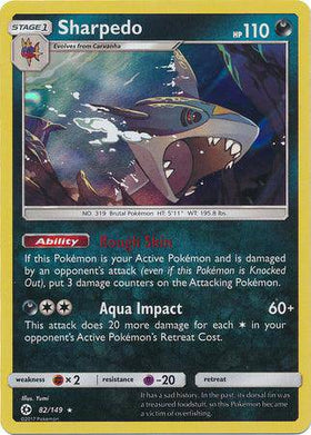 Sharpedo : SUN & MOON BASE (Holo) - 82/149 - Lockett Labs UK