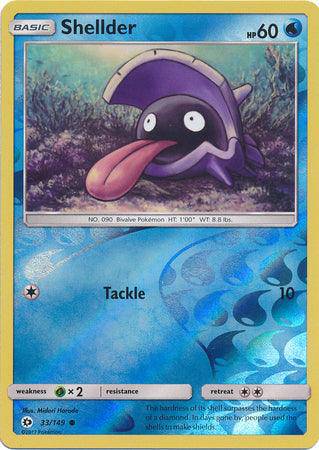 Shellder : SUN & MOON BASE (Reverse holo) - 33/149 - Lockett Labs UK