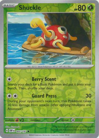 Shuckle : OBSIDIAN FLAMES (Reverse holo) - 005/197