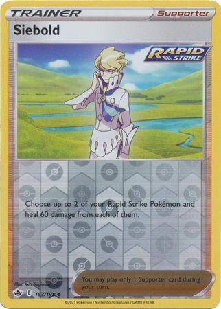 Siebold : CHILLING REIGN (Reverse holo) - 153/198 - Lockett Labs UK