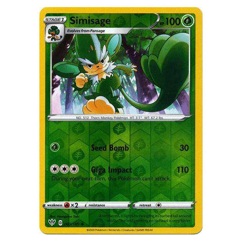 Simisage : DARKNESS ABLAZE (Reverse holo) - 007/189