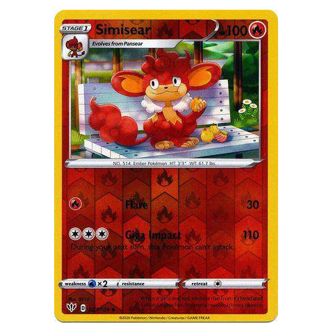 Simisear : DARKNESS ABLAZE (Reverse holo) - 027/189