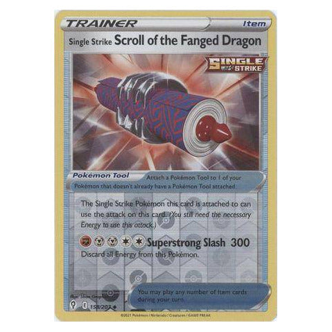 Single Strike Scroll of the Fanged Dragon : EVOLVING SKIES (Reverse holo) - 158/203