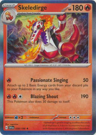 Skeledirge : SCARLET & VIOLET BASE (Holo) - 038/198