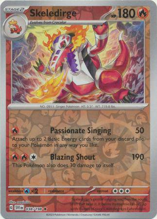 Skeledirge : SCARLET & VIOLET BASE (Reverse holo) - 038/198