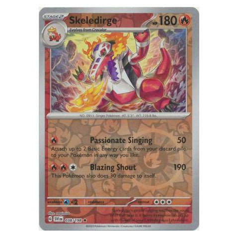Skeledirge : SCARLET & VIOLET BASE (Reverse holo) - 038/198