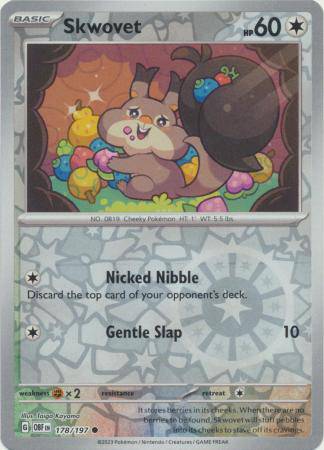 Skwovet : OBSIDIAN FLAMES (Reverse holo) - 178/197 - Lockett Labs UK