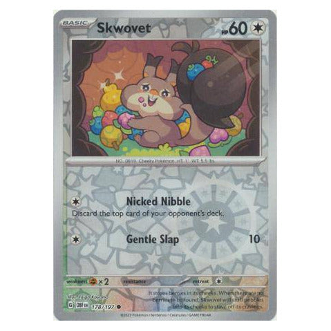 Skwovet : OBSIDIAN FLAMES (Reverse holo) - 178/197