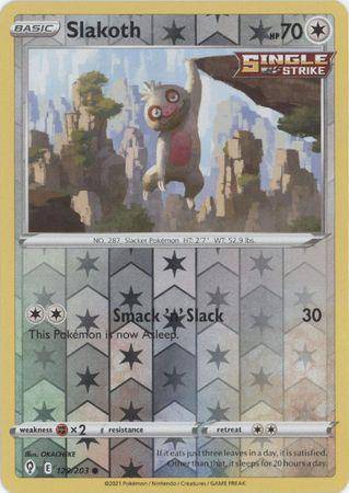 Slakoth : EVOLVING SKIES (Reverse holo) - 129/203 - Lockett Labs UK