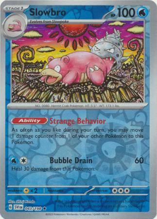 Slowbro : SCARLET & VIOLET BASE (Reverse holo) - 043/198 - Lockett Labs UK