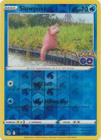 Lockett Labs Slowpoke Pokémon card (Reverse holo) 019/078, featuring a pink Slowpoke on a blue background with game stats.