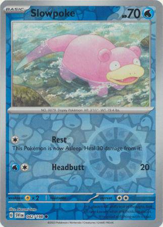 Slowpoke : SCARLET & VIOLET BASE (Reverse holo) - 042/198