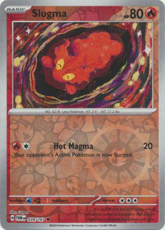 Slugma : TWILIGHT MASQUERADE (Reverse holo) - 028/167 - Lockett Labs UK