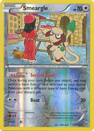 Lockett Labs Smeargle: BREAKTHROUGH (Reverse holo) card featuring a painter Smeargle with vibrant colors and holographic effe