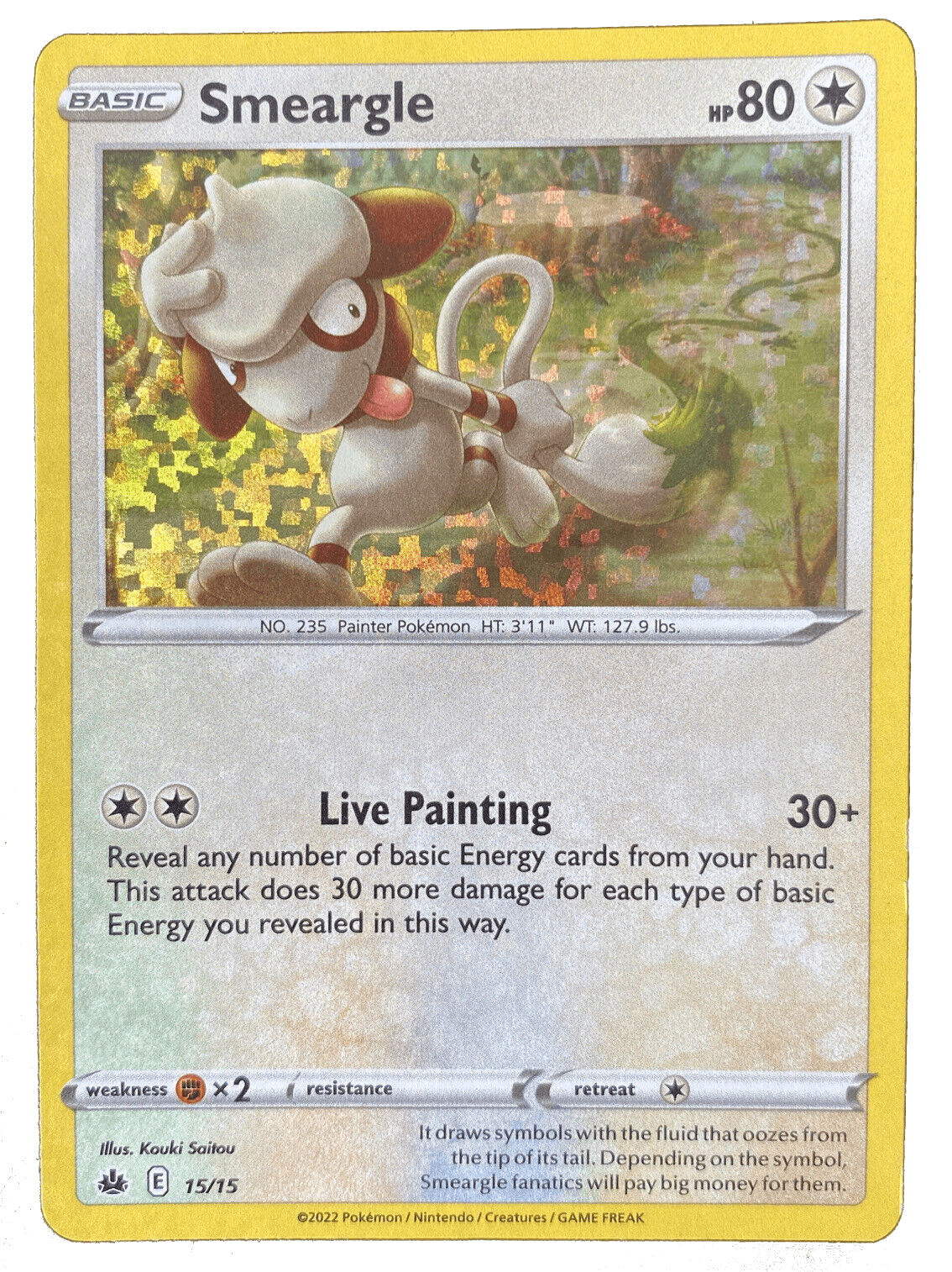 Smeargle : MCDONALDS 2022 (Holo) - 15/15 - Lockett Labs UK